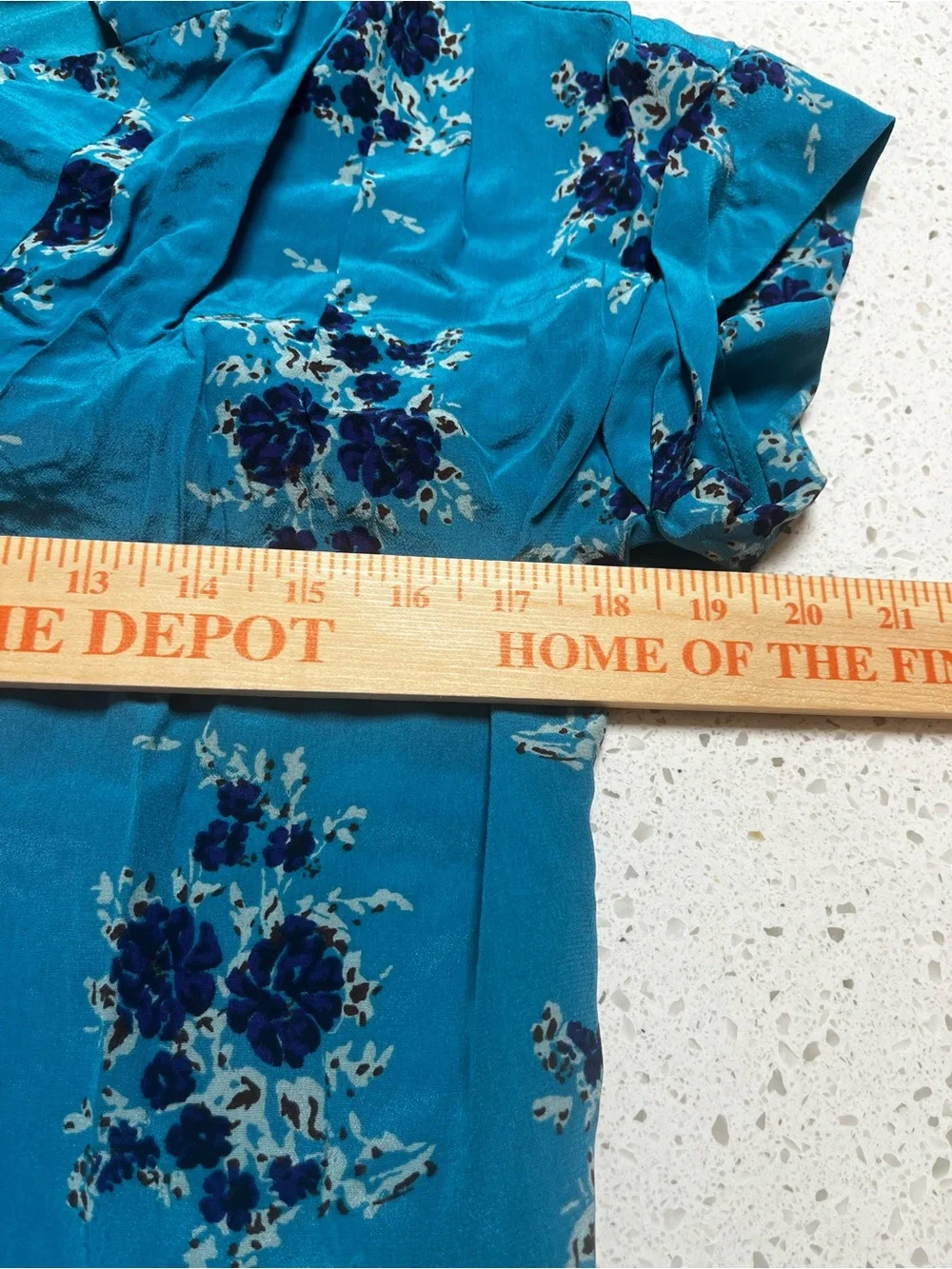 Veronica Beard Teal Floral Button-Front Midi‎ Dress silk